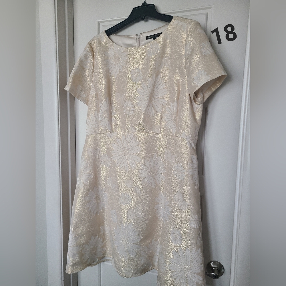 Elegant Cream Floral Dress